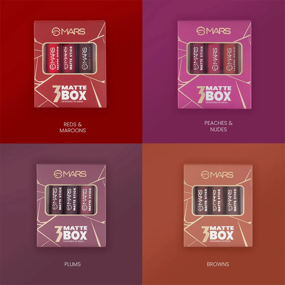 MARS Matte Lipsticks Box | Set of 3 Hover