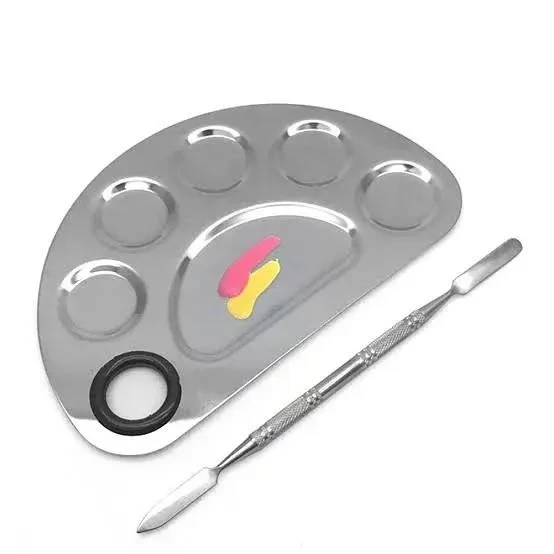MYRA Steel Makeup Mixing Palette With Spatula Hover