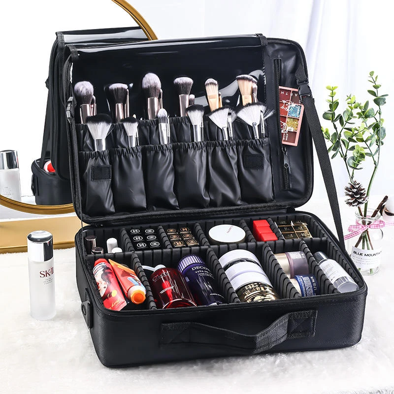 Cosmetics Bags Waterproof Nylon Makeup Case Travel Kit Hover
