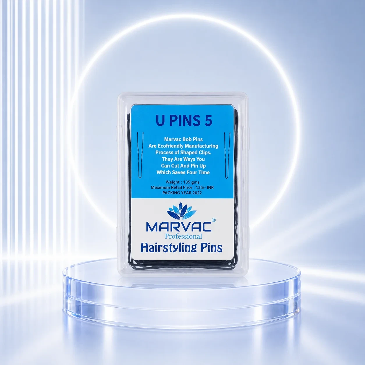 Marvac U Pin No.8 135g - Strong Hold Hair Pins for Bun & Thick Hair Hover