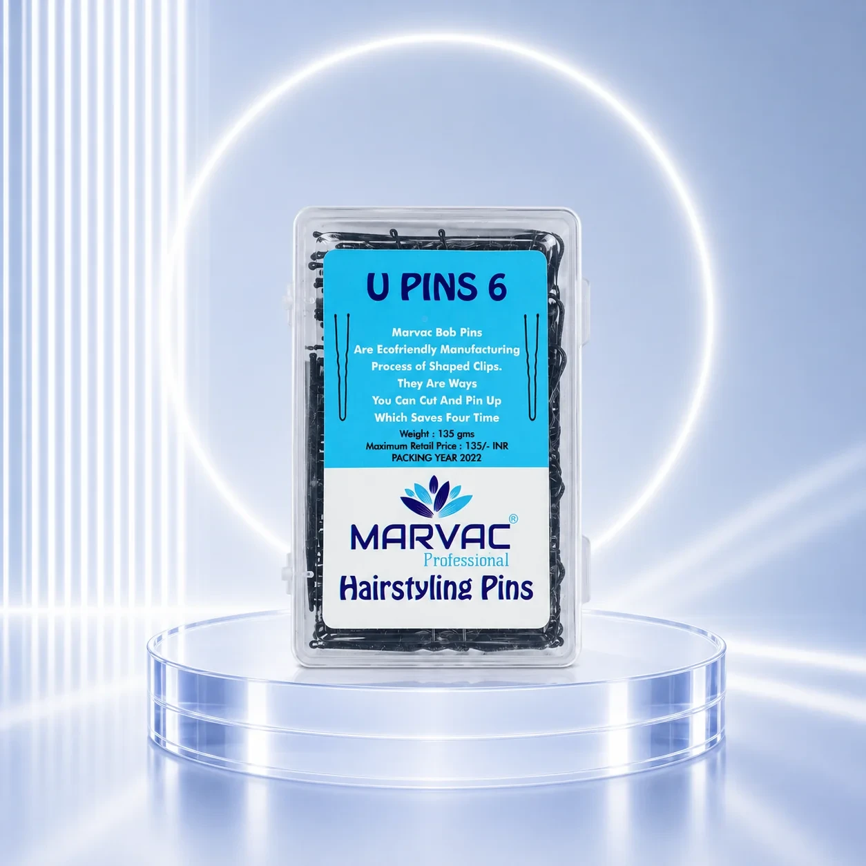 Marvac U Pins No.6 135g - Strong Hold Hair Pins for Bun Hover