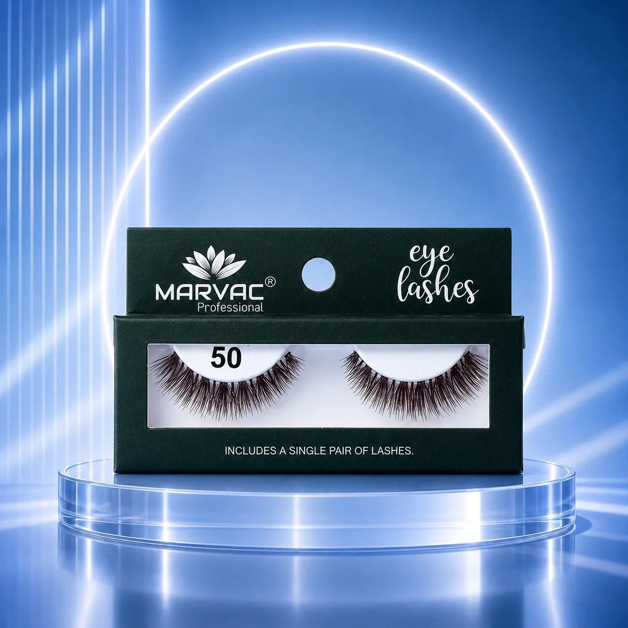 Marvac Eyelash 50 - Natural Look False Eyelashes Hover