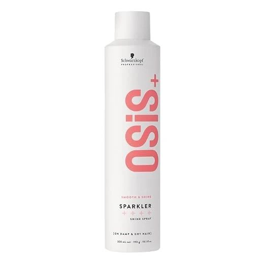 Schwarzkopf Professional OSiS+ Sparkler Shine Spray | Instant Shine & Lightweight Conditioning Spray for Men & Women | Anti-Frizz & Smooth Finish for All Hair Types - 300 ML