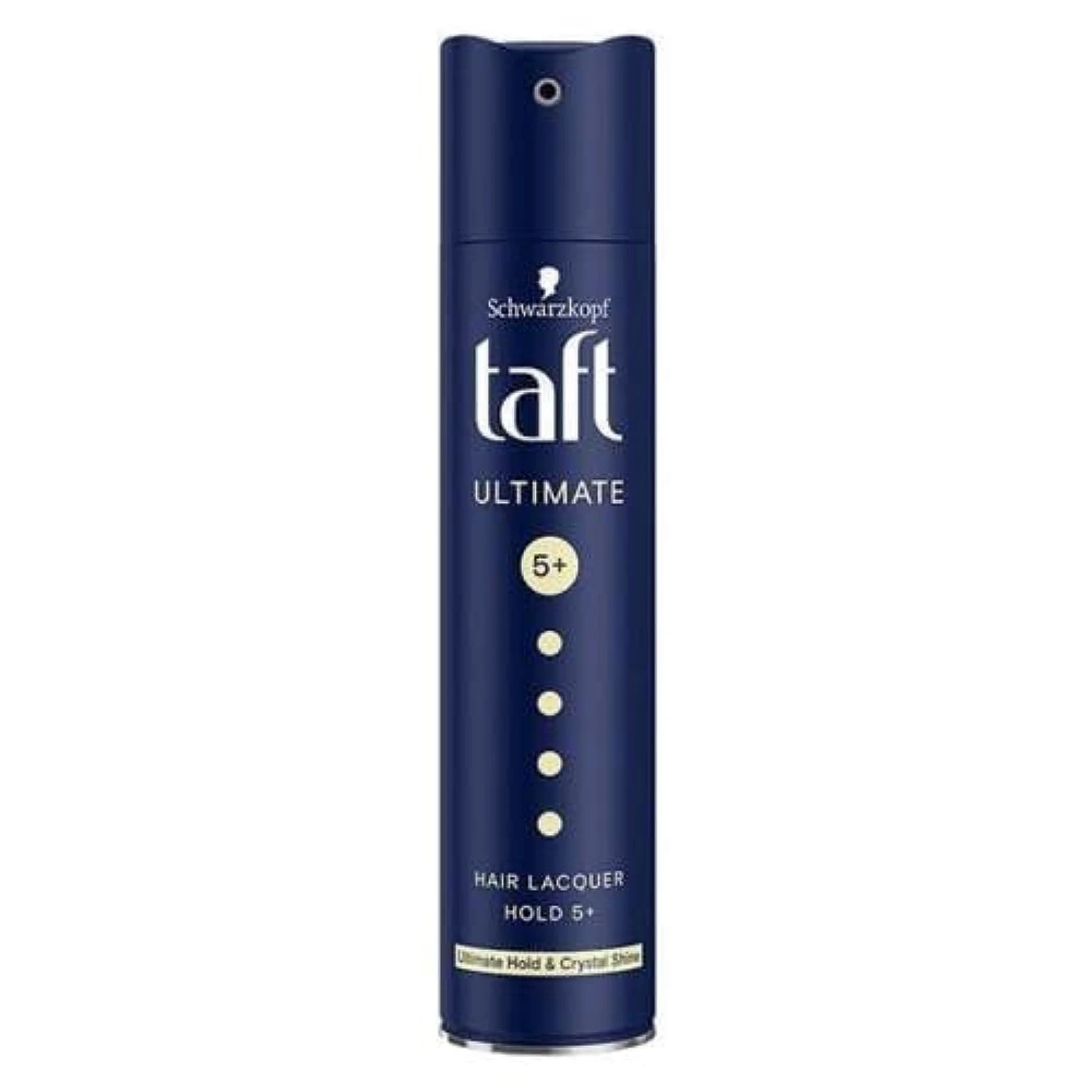 Taft Hair Polish Ultimate Hold & Crystal Shine, Hold Grade 5+ (250 ml), Styling Spray Provides Ultimate Hold and Radiant Crystal Shine for up to 72 Hours, No Residue