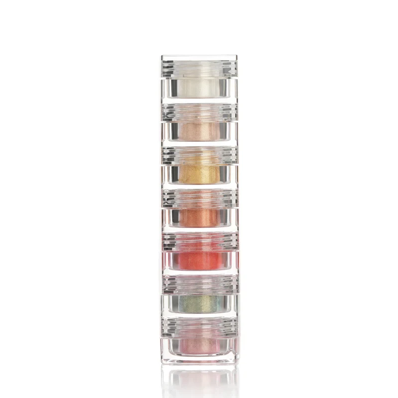 PAC Pigment Tower (7 in 1) (2.5 gm)  Loose eyeshadow powder  Net Weight : 2.5 g / 0.09 oz (7X)