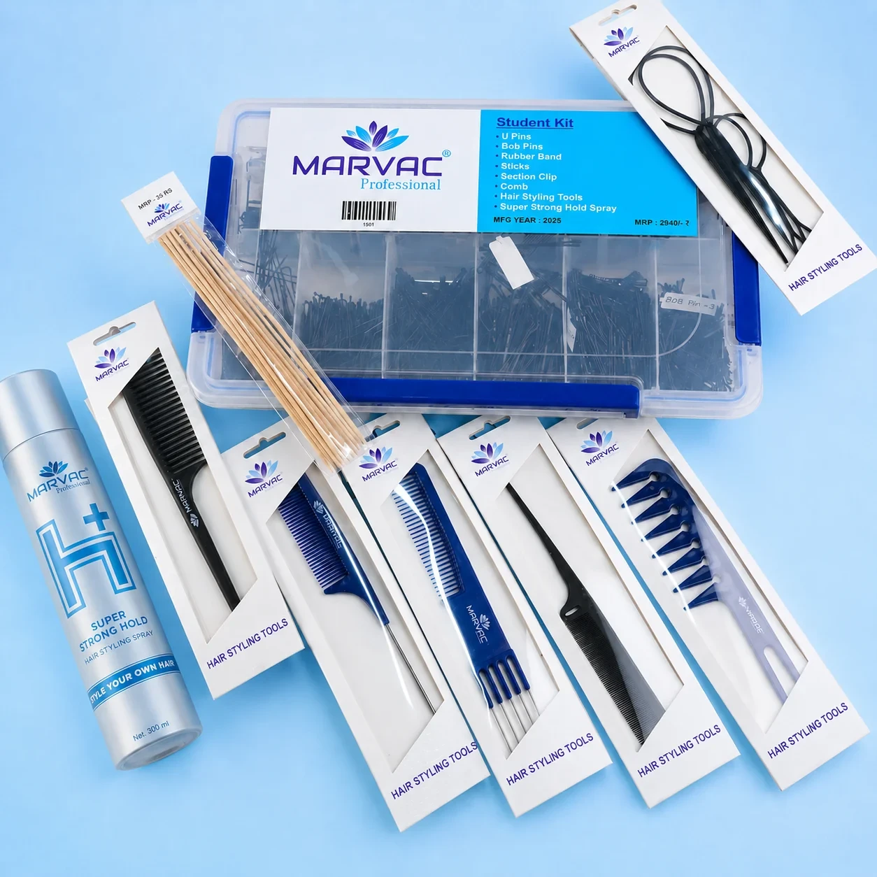 Marvac Hair Styling Student Kit - Professional Training Kit