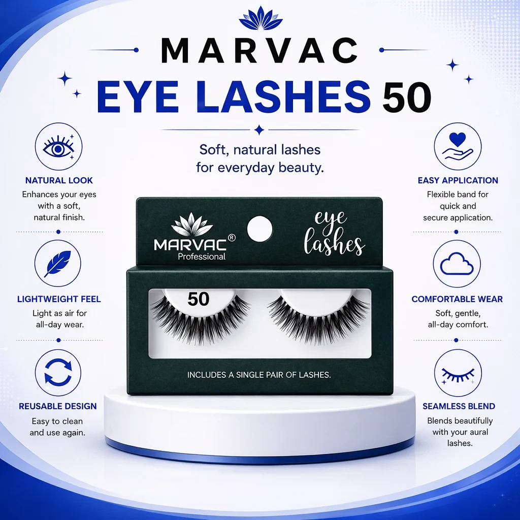 Marvac Eyelash 50 - Natural Look False Eyelashes