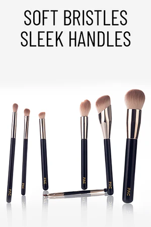 PAC Beginner Basic Face & Eye Brush Kit  Beginner-friendly brushes for seamless makeup application  Net Weight : 1N (7 Brushes)