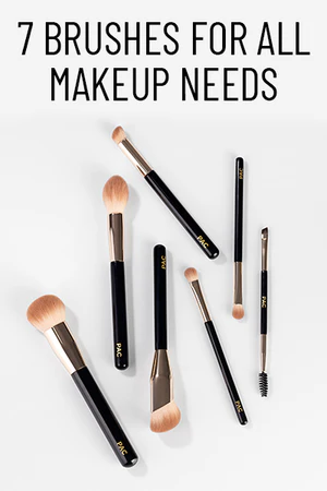 PAC Beginner Basic Face & Eye Brush Kit  Beginner-friendly brushes for seamless makeup application  Net Weight : 1N (7 Brushes)
