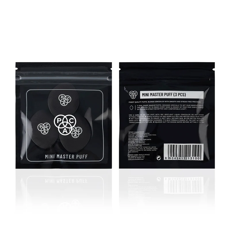 PAC Mini Master Puff (3 Pcs)  3 mini puffs for enhanced coverage  Net Weight : 1N (3 Pcs)