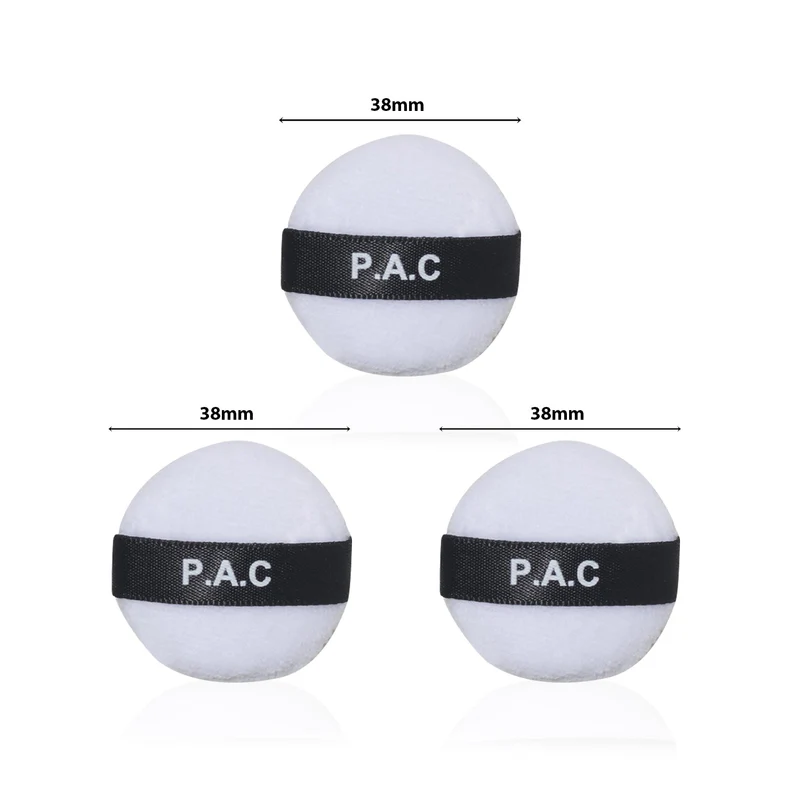 PAC Mini Cotton Puff (Round) (White) (3 Pc)