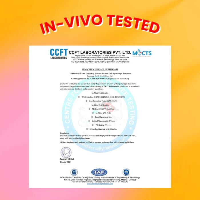 Vitamin C + E Sunscreen, IN-VIVO Tested SPF 50+ PA++++