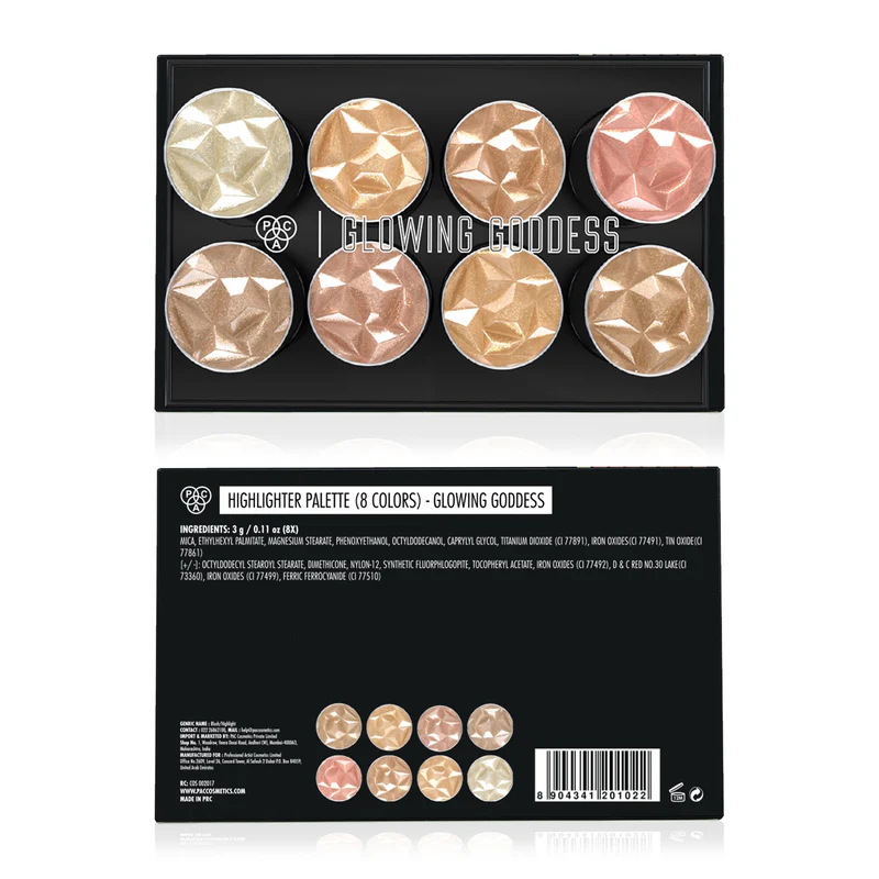 PAC Glowing Goddess Highlighter X8 (3 gm)