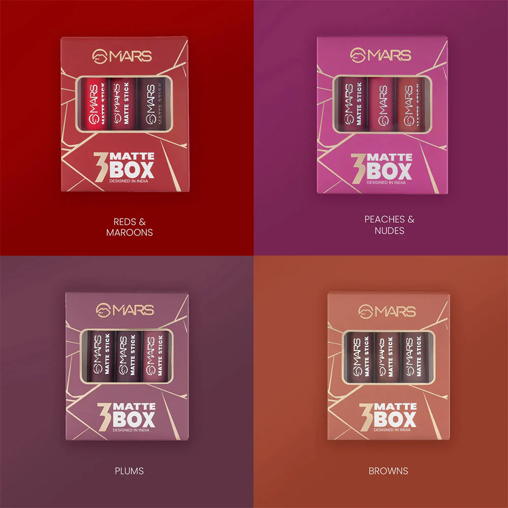 MARS Matte Lipsticks Box | Set of 3