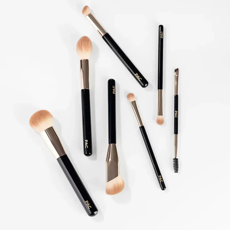 PAC Beginner Basic Face & Eye Brush Kit  Beginner-friendly brushes for seamless makeup application  Net Weight : 1N (7 Brushes)