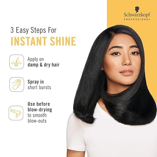 Schwarzkopf Professional OSiS+ Sparkler Shine Spray | Instant Shine & Lightweight Conditioning Spray for Men & Women | Anti-Frizz & Smooth Finish for All Hair Types - 300 ML