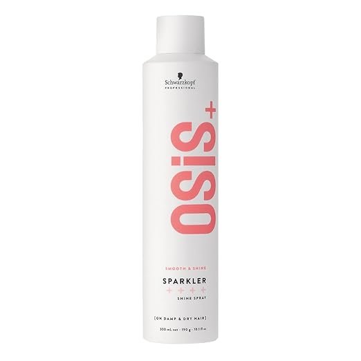 Schwarzkopf Professional OSiS+ Sparkler Shine Spray | Instant Shine & Lightweight Conditioning Spray for Men & Women | Anti-Frizz & Smooth Finish for All Hair Types - 300 ML