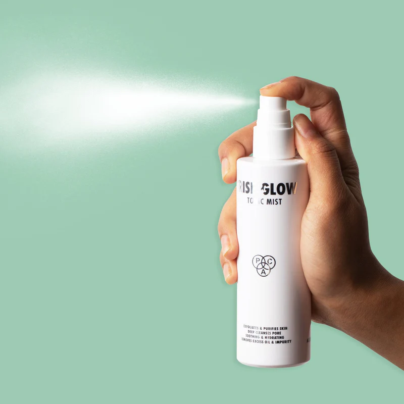 PAC Rise & Glow Tonic Mist  Multi- tasking primer mist for instant radiance  Net Weight : 120 ml